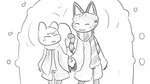 16:9 animal_crossing anthro blush blush_lines clothed clothing coat digital_drawing_(artwork) digital_media_(artwork) domestic_cat dragonweirdo duo eye_contact felid feline felis female fur greyscale hand_holding hi_res lolly_(animal_crossing) looking_at_another male mammal marshal_(animal_crossing) monochrome nintendo rodent romantic romantic_couple scarf sciurid shirt simple_background sketch story story_in_description striped_body striped_fur stripes tail topwear tree_squirrel widescreen