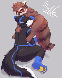 anthro belly big_butt big_penis big_tail black_body blue_body blue_hair blue_penis brown_body butt canon_x_oc claws deep_throat duo face_fucking face_mounting fellatio foreskin genitals hair huge_penis humanoid_genitalia humanoid_penis irrumatio male male/male narrowed_eyes nude on_ground oral oral_penetration pawpads paws penetration penile penis penis_in_mouth piercing rear_view red_sclera sex sharp_teeth simple_background sitting small_top_big_bottom smile tail teeth thick_thighs unretracted_foreskin white_belly yellow_eyes yellow_pawpads n31l guardians_of_the_galaxy marvel marvel_rivals enkowusky rocket_raccoon canid canine canis mammal procyonid raccoon wolf absurd_res hi_res