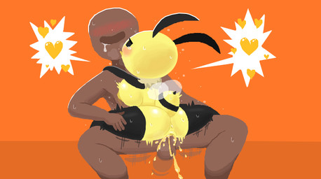2_antennae 5_fingers antennae_(anatomy) anthro anthro_penetrated anus balls big_breasts big_butt black_antennae black_arms black_legs blush blush_lines bodily_fluids breast_squish breasts brown_balls brown_body brown_penis brown_skin butt drooling duo faceless_character faceless_human faceless_male female female_penetrated fingers flavored_pussy_juice food from_front_position fur genital_fluids genitals glistening glistening_breasts glistening_butt hands_on_shoulders heart_symbol honey_(food) honey_pussy_juice huge_breasts human_on_anthro human_penetrating human_penetrating_anthro human_penetrating_female humanoid_genitalia humanoid_penis humanoid_vulva insect_wings interspecies larger_human larger_male looking_pleasured male male/female male_penetrating male_penetrating_anthro male_penetrating_female narrowed_eyes nipples non-mammal_breasts non-mammal_nipples nude_human nude_male open_mouth open_smile orange_background orange_heart penetration penis pink_blush pointy_speech_bubble pussy_juice_on_balls red_blush saliva sex simple_background sitting size_difference small_wings smaller_anthro smaller_female smaller_penetrated smile speech_bubble spread_legs spreading squish stinger sweat sweaty_arms sweaty_body sweaty_breasts sweaty_butt sweaty_face sweaty_legs sweaty_sex sweaty_thighs tan_body tan_fur tears tears_of_pleasure thick_thighs tongue tongue_out translucent translucent_wings unusual_bodily_fluids unusual_genital_fluids unusual_vaginal_fluids vaginal vaginal_fluid_splatter vaginal_fluids vaginal_fluids_on_penis vaginal_penetration wide_hipped_anthro wide_hipped_female wide_hips wings yellow_anus yellow_breasts yellow_butt yellow_nipples yellow_tongue yellow_vulva pangotime bug_fables moonsprout_games vi_(bug_fables) arthropod bee honey_bee human hymenopteran insect mammal 2024 digital_drawing_(artwork) digital_media_(artwork) lineless