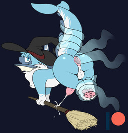 anal anal_penetration animal_genitalia animal_penis anus backsack balls bodily_fluids bound broom butt cleaning_tool clothing cum cum_while_penetrated cumshot ejaculation erection feet feral forced fur genital_fluids genitals hands-free hat headgear headwear hindpaw looking_back male orgasm pawpads paws penetration penis rape sex solo tail tentacle_rape tentacle_sex tentacles witch_hat backsash nintendo pokemon tamashii absol eeveelution generation_1_pokemon generation_3_pokemon hybrid mammal pokemon_(species) vaporeon 2018 digital_media_(artwork) hi_res