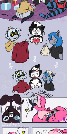 abdominal_bulge ambiguous_gender anthro beanie box burping burping_up_object christmas_tree clothing cloud_emanata collar container dialogue digestion emanata gift_box group hat headgear headwear holidays internal legwear long_tongue looming machine multiple_prey neck_bulge open_mouth oral_vore organs plant rumbling_stomach slurp slurping smile soft_vore speech_bubble stockings stomach sweatshirt tongue tongue_out tree unwilling_prey vore willing_prey eclairscollection christmas glitch_productions murder_drones nintendo pokemon felid feline generation_6_pokemon generation_7_pokemon goodra humanoid lycanroc mammal midnight_lycanroc pokemon_(species) robot robot_humanoid absurd_res comic hi_res