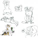 2_heads anthro belly_rub bone duo female feral french_kissing heart_symbol kissing male multi_head multi_head_kiss tongue tongue_out currypuppy shred_venita canid canid_taur canine canine_taur canis dog_taur domestic_dog mammal mammal_taur taur 1:1 hi_res sketch