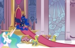 armor blue_body blue_feathers blue_hair castle chair crown cutie_mark feathered_wings feathers female feral furniture group hair headgear horn long_hair male multicolored_hair princess quadruped royalty tail teal_eyes throne wings 290pika friendship_is_magic hasbro my_little_pony mythology princess_celestia_(mlp) princess_luna_(mlp) royal_guard_(mlp) equid equine mammal mythological_creature mythological_equine unicorn winged_unicorn 2012