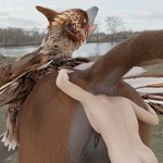 1:1 3d_(artwork) absurd_res anal anal_vore anus avian beak bestiality butt digital_media_(artwork) duo female female_pred feral feral_pred gryphon gryphon_(untied_verbeger) head_first head_in_anus head_in_ass head_insertion hi_res human human_on_feral human_prey interspecies lake larger_female larger_feral male male/female mammal meme mythological_avian mythological_creature mythology nude outside partially_inside racf92 scenic_view size_difference smaller_human smaller_male smaller_version_at_source these_aren't_my_glasses vore woodland
