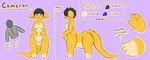 4_legs big_butt black_hair blue_eyes breasts butt chart clothing countershade_torso countershading dipstick_limbs dotted_line featureless_breasts female fluffy fur grey_clothing hair height_chart hoodie inner_ear_fluff looking_at_viewer multi_leg multi_limb multicolored_body nude orange_body orange_fur paws pink_background quadruped simple_background slightly_chubby solo standing tail tan_body tan_fur text topwear tuft tufted_ears two_tone_body psychpsyo cameron_(psychpsyo) mammal mammal_taur taur digital_drawing_(artwork) digital_media_(artwork) english_text flat_colors hi_res model_sheet