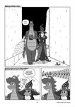 anthro anthrofied bag candy clock clothing comic costume dessert dialogue dragon eating english_text equid equine female food friendship_is_magic hasbro hat headgear headwear hi_res male mammal monochrome my_little_pony mythological_creature mythological_scalie mythology pia-sama scalie spike_(mlp) text twilight_sparkle_(mlp) url watch wizard_hat wristwatch