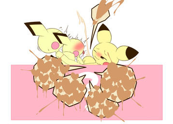 ahegao anthro anthro_on_anthro bodily_fluids breast_play breasts censor_bar cum cumshot ejaculation female genital_fluids heart_symbol larger_female looking_pleasured male male/female sex simple_background size_difference smaller_male titfuck white_background k-10 nintendo pokemon generation_1_pokemon generation_2_pokemon pichu pikachu pokemon_(species) 2021 censored hi_res