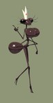 4_arms anthro big_breasts biped black_eyes breasts clothing crown female female_anthro footwear headgear high_heels huge_breasts multi_arm multi_limb shoes simple_background slim_female solo walking white_crown dracreloaded ant arthropod hymenopteran insect absurd_res hi_res