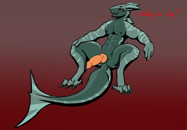 abs anthro athletic bedroom_eyes big_penis claws dominant dominant_male genitals knot knotted_penis leaning leaning_backward male multi_eye muscular muscular_male narrowed_eyes nipple_piercing nipples pecs penis piercing seductive shark_fin shark_tail shark_teeth sitting solo tail thick_tail trichternet hades_(trichternet) aquatic fish shark hi_res