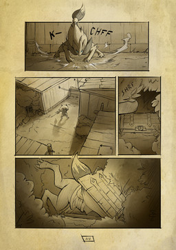 anthro biped building claws cloud finger_claws fur green_eyes hair long_hair night onomatopoeia outside running sky sound_effects text toe_claws town truescorn nintendo pokemon pokemon_mystery_dungeon shadows_for_hire spike_chunsoft clarity_(truescorn) generation_5_pokemon pokemon_(species) zoroark 2025 comic english_text hi_res
