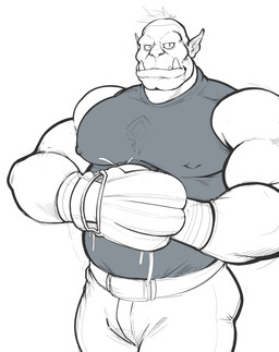 baseball_uniform clothing male nipple_outline not_furry simple_background solo sportswear uniform white_background maldu humanoid orc absurd_res hi_res