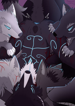 ambiguous_gender anal anal_knotting anal_penetration animal_genitalia animal_penis animal_vulva anthro anthro_on_feral anthro_penetrated anus balls bestiality bite black_body black_fur blood blue_eyes blue_insides blue_markings bodily_fluids breasts canine_genitalia canine_penis canine_vulva chest_crystal claws dipstick_paws dragging erection female female_on_feral female_penetrated feral feral_penetrating feral_penetrating_anthro fur genitals grey_body grey_fur group intraspecies intraspecies_bestiality knot knot_dragging knot_root knotted_penis knotting leg_bite male male/ambiguous male/female male_penetrating male_penetrating_female markings neck_bite penetration penile penile_penetration penis sex vulva white_body white_fur wounded pankallisti alder_(alderdrack) circe_(pankallisti) malakai_(malakai) misty_(mistyfur) canid canine canis mammal wolf hi_res daughter_(lore) indirect_incest_(lore) mother_(lore) mother_and_child_(lore) mother_and_daughter_(lore) mother_and_son_(lore) parent_(lore) parent_and_child_(lore) parent_and_daughter_(lore) parent_and_son_(lore) son_(lore) trans_(lore) trans_woman_(lore)