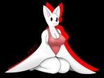 anthro anthrofied big_breasts biped black_eyes black_nose breasts clothed clothing dot_eyes enemy female kneeling membrane_(anatomy) membranous_wings nipple_outline nipples partially_clothed simple_background smile solo thick_thighs topwear transparent_background white_body wide_hips wings jose-497 downwell bela_(jose-497) fan_character bat mammal 2021 4:3 alpha_channel digital_drawing_(artwork) digital_media_(artwork) hi_res signature