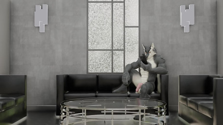 anthro balls becoming_erect big_balls big_breasts big_penis black_body black_fur bone breasts duo electronics erection expansion female flaccid fluffy fur furniture genital_expansion genitals glass_table glowing glowing_eyes grey_body grey_fur inside licking looking_at_object looking_at_phone male male/female muscular muscular_male nude oral penile penis penis_expansion penis_grab penis_lick phone sex skull skull_head sofa stroking_penis thick_thighs tongue wide_hips ramishuwu scp_foundation nilka_(da.nilkaz) scp-1471-a scp-1471-a_(da.nilkaz) wolf_(petruz) canid canine canis malo mammal wolf 16:9 3d_(artwork) 3d_animation animated digital_media_(artwork) hi_res short_playtime sound video widescreen