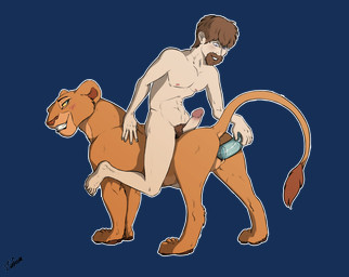 all_fours bestiality blush dildo duo erection female female_on_bottom female_on_human feral genitals half-closed_eyes human_on_feral interspecies looking_at_another looking_at_partner looking_back looking_pleasured male male/female male_on_feral male_on_top narrowed_eyes nipples nude on_bottom on_top penetration penis raised_tail riding riding_on_back sex sex_toy simple_background sitting smile standing straddling tail toying_partner transparent_background transparent_dildo transparent_sex_toy vaginal vaginal_penetration vulva zafara_(artist) disney the_lion_king jensen_(character) nala_(the_lion_king) felid human lion mammal pantherine alpha_channel hi_res