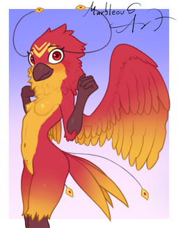 4_fingers anthro areola arm_tuft back_wings beak belly blush breasts brown_arms brown_beak brown_body brown_legs butt countershade_belly countershade_breasts countershade_face countershade_neck countershade_torso countershading crotch_tuft elbow_feathers elbow_tuft eyebrows eyelashes facial_markings feather_markings feathered_wings feathers female fingers glistening glistening_areola glistening_arms glistening_beak glistening_body glistening_breasts glistening_butt glistening_eyes glistening_legs glistening_nipples glistening_thighs gradient_background gradient_body head_feathers head_markings knee_tuft leg_tuft long_eyelashes looking_at_viewer markings navel neck_tuft nervous nervous_look neutral_expression nipples notched_wings nude nude_anthro nude_female pose presenting presenting_breasts pubes purple_background raised_arms red_body red_eyes red_feathers red_legs red_thighs sharp_beak shy side_view simple_background solo spread_wings standing tail tail_feathers thick_thighs tuft wings yellow_areola yellow_body yellow_breasts yellow_feathers yellow_nipples conditional_dnp marbleous european_mythology greek_mythology mythology dawn_(quangdoann) avian bird mythological_avian mythological_bird mythological_creature mythological_firebird oscine passerine phoenix absurd_res hi_res