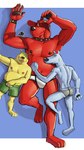 anthro arm_on_stomach athletic athletic_anthro athletic_male belly biceps boxers_(clothing) bracelet briefs butt claws clothed clothing collar eyes_closed finger_claws floppy_ears group head_on_chest jewelry light lying male male/male muscular muscular_anthro muscular_male navel nipples on_back on_front one_eye_closed open_mouth pawpads pecs polycule raised_arm shadow size_difference sleeping sleeping_together slightly_chubby smile spiked_bracelet spiked_collar spikes sunlight tail trio underwear underwear_only waking_up hunter-husky clifford_the_big_red_dog clifford_(clifford_the_big_red_dog) mac_(clifford) t-bone_(clifford) canid canine canis domestic_dog mammal 9:16 hi_res