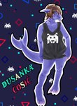 anthro clothing ear_piercing ear_ring female piercing ring_piercing shirt slightly_chubby slim solo t-shirt tank_top topwear vandclash space_invaders square_enix taito dusanka fish marine shark absurd_res hi_res