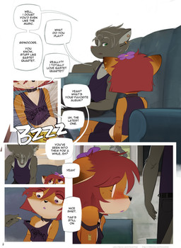 accessory anthro armwear belly belt belt_collar biped black_bottomwear black_clothing black_nose bottomwear brown_body brown_fur choker claws closed_smile clothed clothing clothing_pull clothing_tag collar countershade_face countershade_torso countershading crop_top dialogue dipstick_ears duo ear_markings ear_piercing ear_ring embarrassed eyebrows eyes_closed facial_piercing female fishnet_armwear fishnet_clothing fishnet_legwear flat_chested flower flower_in_hair fur furniture gauged_ear gloves_(marking) green_eyes grey_body grey_fur grey_hair grey_markings grey_tail group hair hair_accessory inside jewelry legwear lipstick looking_at_another looking_away makeup male markings midriff mouth_closed multicolored_body multicolored_ears multicolored_fur navel necklace nervous nervous_smile nose_piercing on_sofa open_mouth open_smile pants pattern_clothing pattern_legwear pattern_stockings piercing pink_nose plant poster pupils purple_clothing purple_lipstick purple_shirt purple_tank_top purple_topwear red_hair ring_piercing shirt short_hair shorts sitting sitting_on_sofa smile sofa speech_bubble stockings tail tan_body tan_fur tank_top teeth text tongue topwear two_tone_body two_tone_fur two_tone_tail white_body white_countershading white_markings white_pupils wide_eyed young young_anthro young_female young_male horemheb alex_(horemheb) zeke_(horemheb) canid canine fox mammal mephitid skunk 2025 absurd_res colored comic digital_drawing_(artwork) digital_media_(artwork) english_text hi_res shaded