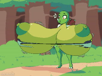 2_toes anthro areola bald big_areola big_breasts black_bra black_clothing black_underwear bra breasts brown_eyes clothing facial_horn feet female forest green_areola green_body green_nipples green_scales horn huge_areola huge_breasts hyper hyper_areola hyper_breasts nipples nose_horn plant red_wings scales shirt solo surprised toes topwear torn_clothing torn_shirt torn_topwear tree underwear white_clothing white_shirt white_topwear wings yellow_wings epicpotatolord mythology furrin_gok_(sona) dragon mythological_creature mythological_scalie rex_(mario) scalie 2025 hi_res