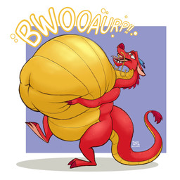 anthro belly belly_grab belly_lift big_belly bloated burping claws facial_hair fangs forked_tongue half-closed_eyes holding_belly huge_belly lifting_belly long_mustache long_tail male morbidly_obese morbidly_obese_anthro morbidly_obese_male mustache narrowed_eyes navel nude obese obese_anthro obese_male open_mouth overweight overweight_anthro overweight_male scales solo sound_effects tail tail_tuft teeth text tongue tongue_out tuft dragontzin disney mulan_(1998) mythology mushu_(disney) dragon eastern_dragon mythological_creature mythological_scalie scalie 2026 absurd_res hi_res signature