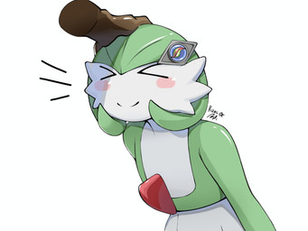 accessory blush chest_spike clothing disembodied_hand dress duo eyes_closed female flat_chested gardevoirite green_body green_hair hair hair_accessory hairclip headpat mega_stone pseudo_clothing pseudo_hair smile spikes spikes_(anatomy) white_body rizal_ok nintendo pokemon poketoon tomorrow_with_gardevoir yugo's_gardevoir gardevoir generation_3_pokemon humanoid pokemon_(species) 2025 4:3 digital_drawing_(artwork) digital_media_(artwork) hi_res