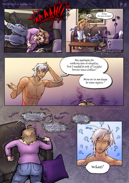 blonde_hair bodily_fluids bruised clothing confusion crawling crying dialogue dirty dirty_clothing duo falling_over female hair male nervous nipples scar scars_all_over screaming speech_bubble tan_body tan_skin tears text towel towel_only white_hair wounded yellow_eyes fanimal_creations the_weight_of_scales drake_(the_weight_of_scales) iris_(the_weight_of_scales) elf human humanoid mammal absurd_res comic english_text hi_res