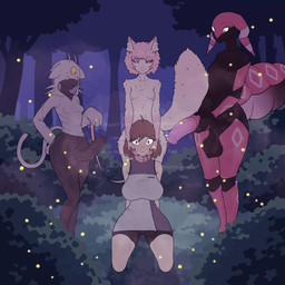 ambiguous_gender animal_genitalia animal_penis anthro arthropod_abdomen big_breasts breasts clothed clothed_female clothing curly_hair equine_genitalia equine_penis female fluffy fluffy_tail gangbang genitals group group_sex hair imminent_rape imminent_sex inner_monologue intersex intersex/female kneeling male nude_anthro penile_spines penis sex small_breasts steamy_breath tail text thick_thighs thinking champaanimation nintendo pokemon champi arthropod generation_1_pokemon generation_5_pokemon gengar human mammal pokemon_(species) scolipede 1:1 absurd_res english_text hi_res huge_filesize