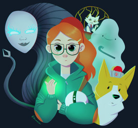 backpack black_background black_nose cane clothing crown eyewear female feral glasses glowing glowing_eyes group hair headgear hoodie looking_at_viewer machine male multi_ear necktie red_hair simple_background sweater tentacles topwear white_body yellow_eyes yasmallow cartoon_network infinity_train atticus_(infinity_train) one-one randall_(infinity_train) samantha_(infinity_train) the_steward tulip_olsen canid canine canis domestic_cat domestic_dog felid feline felis herding_dog human mammal pastoral_dog robot water_people welsh_corgi 2019 absurd_res hi_res signature