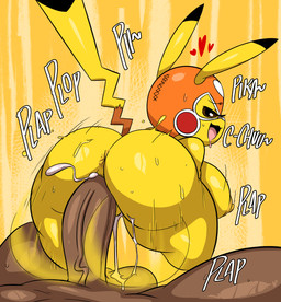 abstract_background afterimage anthro anthro_penetrated anus areola balls balls_deep bent_over big_breasts big_butt big_penis bodily_fluids breasts brown_body brown_skin butt clothing cosplay_pikachu_(costume) curvy_figure dark_body dark_skin dominant dominant_anthro dominant_female drooling duo erection female female_on_human female_penetrated from_behind_position genitals heart_symbol human_on_anthro human_penetrating human_penetrating_anthro interspecies lap_dance_position larger_male looking_at_viewer looking_back looking_back_at_viewer male male/female male_on_anthro male_penetrating male_penetrating_female mask moan nipples onomatopoeia open_mouth open_smile penetration penile penile_penetration penis penis_in_vagina plap pokemon_speak pokephilia puffy_areola saliva sex shortstack shortstack_female size_difference smaller_anthro smaller_female smile sound_effects sweat tail text thick_thighs vaginal vaginal_penetration vein veiny_penis voluptuous voluptuous_anthro voluptuous_female vulva yellow_body joaoppereiraus nintendo pokemon cosplay_pikachu_(character) pikachu_libre generation_1_pokemon human mammal pikachu pokemon_(species) rodent 2021 absurd_res digital_media_(artwork) hi_res