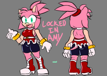 anthro belt boots bottomwear breasts butt clothed clothing dress exposed_back female footwear fur gloves green_eyes grey_background hair handwear looking_at_viewer medium_breasts open_mouth pink_body ponytail rear_view shoes shorts side_boob simple_background smile solo standing tail rick_dubs sega sonic_the_hedgehog_(series) amy_rose eulipotyphlan hedgehog mammal 2025 digital_media_(artwork) hi_res model_sheet