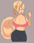 anthro big_breasts breasts clothing female huge_breasts solo thick_thighs wide_hips idolomantises mothmilfs minami_(remanedur) canid canine mammal absurd_res hi_res