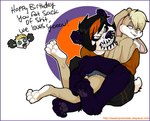 anthro birthday duo female female/female heterochromia juggalo overweight zeriara looney_tunes warner_brothers lola_bunny panda_dox zeriara_(character) bear giant_panda hybrid lagomorph lemur leporid mammal primate rabbit strepsirrhine