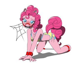 2013 all_fours anthro anthrofied bdsm bit_gag blue_eyes blush bondage bound breasts cutie_mark drooling equine female friendship_is_magic fur gag hair horse leash looking_at_viewer mammal my_little_pony pink_fur pink_hair pinkie_pie_(mlp) plain_background pony saliva solo spreader_bar thirdego underwear white_background
Rating: Questionable
Score: 4
User: Deatron
Date: January 15, 2014