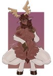 animal_humanoid anthro antlers areola big_breasts breast_grab breast_play breast_squish breasts brown_hair crouching deer deer_humanoid digitigrade female fur genitals hair hand_on_breast hb-viper hi_res hooves horn huge_breasts humanoid looking_at_viewer mammal mammal_humanoid moose_humanoid muscular muscular_female navel new_world_deer new_world_deer_humanoid nipples presenting presenting_pussy pussy sitna solo squish thick_thighs white_body white_fur wide_hips