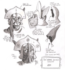 anthro armor chainmail directional_arrow facial_markings front_view furgonomics head_markings headgear helmet information information_label looking_aside looking_forward looking_up markings open_mouth side_view simple_background solo straps teeth text tongue veil white_background 0laffson felid feline mammal 2020 english_text headshot_portrait hi_res multiple_images portrait signature traditional_media_(artwork)