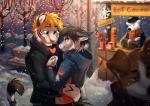 anthro black_nose candy clothed clothing dessert detailed_background female food fur group hair lollipop male outside scarf snow winter multyashka-sweet fryaz_(f-r95) bear bovid bovine canid canine canis domestic_dog felid hybrid mammal pantherine polar_bear tiger unknown_species ursine 2019 digital_media_(artwork)