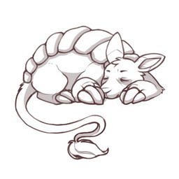 ambiguous_gender eyes_closed feral paws simple_background sleeping solo white_background unknown_artist neopets bori_(neopets) mammal neopet_(species) 1:1 digital_drawing_(artwork) digital_media_(artwork) greyscale low_res monochrome source_request