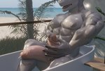 2_penises abs anthro bath big_penis bodily_fluids cum cumshot ejaculation erection foreskin genital_fluids genitals glans glistening glistening_abs glistening_arms glistening_body glistening_genitalia glistening_glans glistening_muscles glistening_pecs glistening_penis glistening_skin grey_body humanoid_genitalia humanoid_penis male multi_genitalia multi_penis muscular muscular_male nipples nude pecs penis solo supperblack blender_eevee roaring_tides_(reptilligator) fish marine shark 3d_(artwork) blender_(artwork) digital_media_(artwork) hi_res