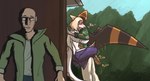 ambiguous_penetration anthro anthro_on_anthro anthro_penetrated anthro_penetrating anthro_penetrating_anthro bald biped blonde_hair blush bone_frill bottomwear brown_body brown_hair brown_scales caught_in_the_act clothed clothed_anthro clothed_female clothed_human clothed_male clothed_sex clothing day denim denim_bottomwear denim_clothing eyes_closed eyewear female female_penetrated floral_print frill_(anatomy) from_front_position frown glasses green_clothing green_jacket green_shirt green_topwear group hair hand_on_wall interspecies jacket jeans long_tail looking_at_viewer looking_pleasured male male/female male_penetrating male_penetrating_female markings medium_hair multicolored_body multicolored_scales obscured_penetration open_clothing open_jacket open_mouth open_topwear orange_body orange_scales outside outside_sex pants penetration plant plap_(sound) scales sex shirt short_hair short_tail spiked_tail spikes spikes_(anatomy) standing standing_sex striped_markings stripes tail topwear torn_clothing tree trio two_tone_body two_tone_scales white_body white_scales wide_eyed wings synthawk cavemanon_studios goodbye_volcano_high snoot_game anon_(snoot_game) naomi_(gvh) naser_(gvh) dinosaur hadrosaurid human mammal ornithischian ornithopod parasaurolophus prehistoric_species pterodactylus pterosaur reptile scalie colored hi_res