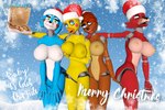 anal anal_masturbation anthro big_breasts breasts butt clothing crossgender female female/female fingering foxy_(disembowell) fur genitals group headgear headwear holidays looking_at_viewer machine masturbation nipples nude open_mouth pussy simple_background smile text toy_bonnie_(disembowell) toy_chica_(disembowell) uncanny_valley smokedaddy disembowell_(modeler) christmas five_nights_at_freddy's five_nights_at_freddy's_2 scottgames foxy_(fnaf) frederika_(disembowell) toy_bonnie_(fnaf) toy_chica_(fnaf) toy_freddy_(fnaf) animatronic avian bear bird canid canine chicken fox galliform gallus_(genus) lagomorph leporid mammal phasianid rabbit robot 2021 3:2 3d_(artwork) digital_media_(artwork) hi_res source_filmmaker_(artwork)