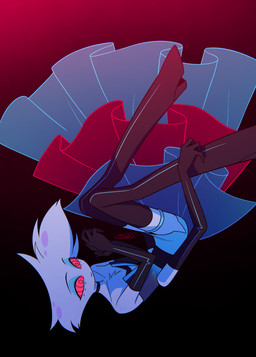 armwear black_background boots clothed clothing crossdressing dress elbow_gloves footwear gloves handwear high_heeled_boots high_heels hypnosis hypnotic_eyes legwear male mind_control shoes simple_background solo thigh_boots thigh_highs enaic31 hazbin_hotel hellaverse angel_dust arachnid arthropod demon humanoid spider absurd_res hi_res