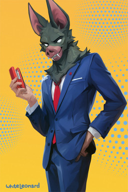 black_body black_fur clothed clothing empty_eyes fangs for_a_head fur hand_in_pocket humanoid_hands male necktie pockets red_necktie solo stapler teeth white_eyes whiteleonard dispatch sonar_(dispatch) animal_head animal_humanoid bat humanoid mammal 2025 2:3 colored hi_res