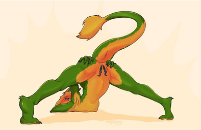 andromorph anthro butt clitoral_hood ears_back feet genitals hand_on_butt head_down_ass_up intersex looking_at_viewer multi_arm multi_eye multi_genitalia multi_limb multi_vulva multicolored_body penetration pivoted_ears prehensile_clitoral_hood raised_tail smile smiling_at_viewer solo spread_butt spreading tail tentacle_in_vagina tentacle_penetration tentacles vaginal vaginal_penetration vulva kellsmiley gemini_the_sergal sergal meme