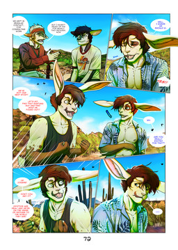 age_difference aloha_shirt anthro bottomwear cactus clothed clothing desert dialogue duo elderly emanata fur gloves_(marking) group hair long_ears male markings muscular muscular_male older_male open_mouth outside pattern_clothing pattern_shirt pattern_topwear plant shirt smile solo speech_bubble tail teeth text topwear trio chat_noir_(artist) adrian_donovan letho_donovan shaun_robbins bassariscus lagomorph leporid mammal procyonid rabbit ring-tailed_cat comic digital_media_(artwork) english_text hi_res brother_(lore) brothers_(lore) sibling_(lore) twins_(lore)