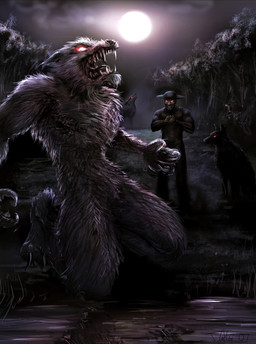 claws dark detailed_background full_moon group moon night nightmare_fuel open_mouth outside plant red_eyes sharp_teeth teeth toe_claws tree dypsomaniart_(artist) mythology canid canine canis human mammal mythological_canine mythological_creature werecanid werecanine werecreature werewolf wolf 2007