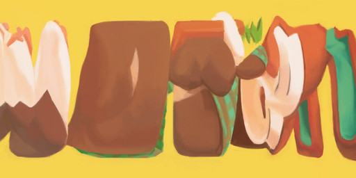 abstract_art anthro brown_body brown_fur female fur fur_markings green_inner_ear leg_markings markings pawpads paws pink_pawpads simple_background socks_(marking) solo white_body white_fur qs75834 animal_crossing nintendo carmen_(animal_crossing) lagomorph leporid mammal rabbit digital_media_(artwork)