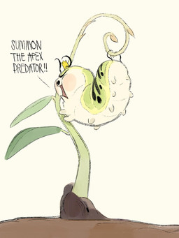 6_legs ambiguous_feral ambiguous_gender angry black_markings black_nose black_tentacles blush blush_stickers crown dialogue dirt eyebrows eyeless featureless_crotch featureless_feet featureless_hands feet feral green_markings headgear holding_plant markings multicolored_body open_mouth pink_blush plant rear_view solo tentacles text white_body young young_ambiguous young_feral radically_napping disney hoppers_(disney) pixar titus_(hoppers) arthropod caterpillar insect larva 3:4 english_text hi_res official_art sequence