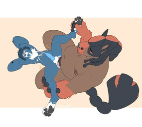 anal anal_penetration animal_genitalia animal_penis anthro anthro_on_anthro anthro_penetrated anthro_penetrating anthro_penetrating_anthro barbell_piercing black_nose black_pawpads blue_body blue_eyes blue_penis bodily_fluids brown_body brown_nipples canine_genitalia canine_penis chest_tuft cum cum_in_ass cum_inflation cum_inside cum_on_belly cum_on_body cum_on_own_belly cum_on_self dipstick_fingers duo ear_piercing emanata eye_mask facial_piercing genital_fluids genitals gloves_(marking) high-angle_view inflation looking_at_viewer looking_up looking_up_at_viewer lying male male/male male_penetrated male_penetrating male_penetrating_male markings mottled mottled_genitalia mottled_penis narrowed_eyebrows navel nipple_piercing nipples nose_piercing nose_ring nude on_back open_mouth overweight overweight_male pawpads penetration penile penile_penetration penis penis_in_ass piercing ring_piercing sex size_difference smaller_penetrated tuft white_tuft smutzkii nintendo pokemon atlas_(lunathal) winter_(wintersdreams) equid equine generation_7_pokemon horse hybrid lagomorph leporid mammal mudsdale pokemon_(species) procyonid rabbit raccoon