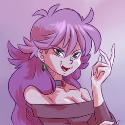 choker clothed clothing dress ear_piercing fangs female green_eyes hair jewelry looking_at_viewer necklace not_furry piercing purple_hair simple_background solo teeth plagueofgripes ghoul_school hanna-barbera scooby-doo_(series) sibella_dracula humanoid vampire 1:1 2016 bust_portrait hi_res icon portrait